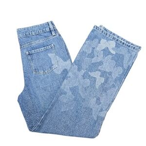 Thereabouts High Rise Wide Leg Jeans Butterfly Print  Kids Size 16 REG‎